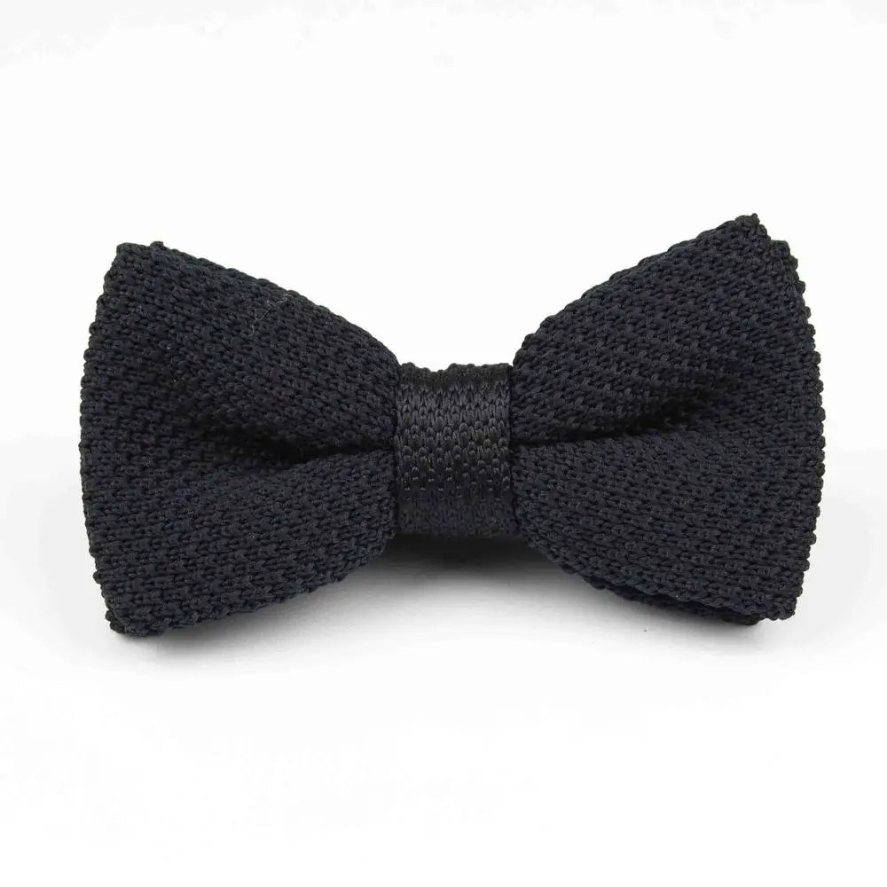 M&T Wear - Knitted Solid Color Tuxedo Bow Tie (Single/Double Deck)