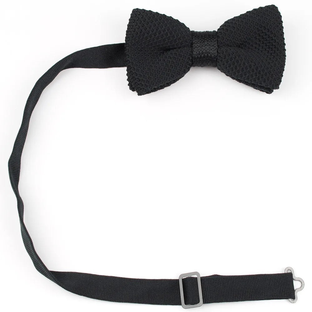M&T Wear - Knitted Solid Color Tuxedo Bow Tie (Single/Double Deck)