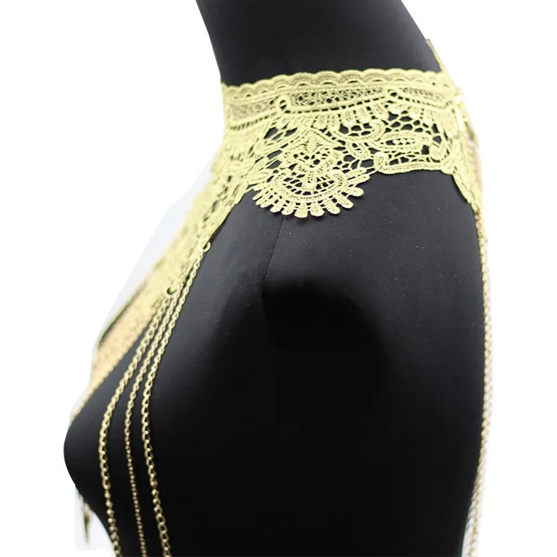 M&T Wear - Lace Flower Statement Choker Necklace for Women