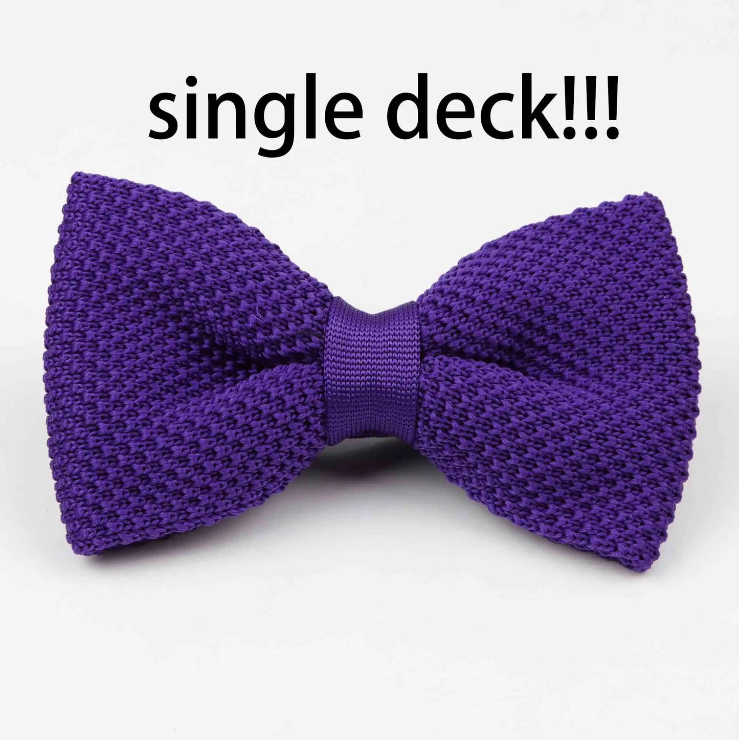 M&T Wear - Knitted Solid Color Tuxedo Bow Tie (Single/Double Deck)