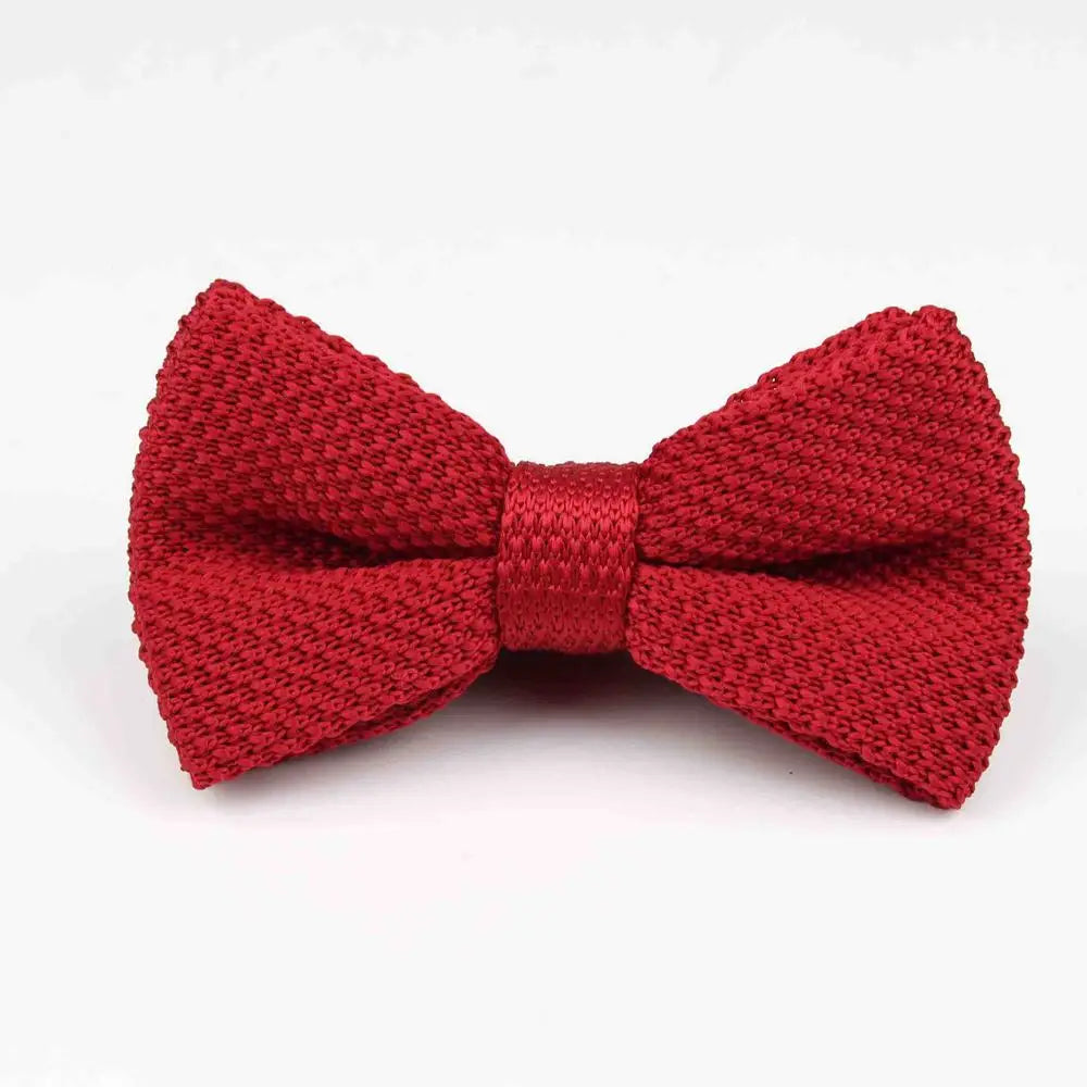 M&T Wear - Knitted Solid Color Tuxedo Bow Tie (Single/Double Deck)