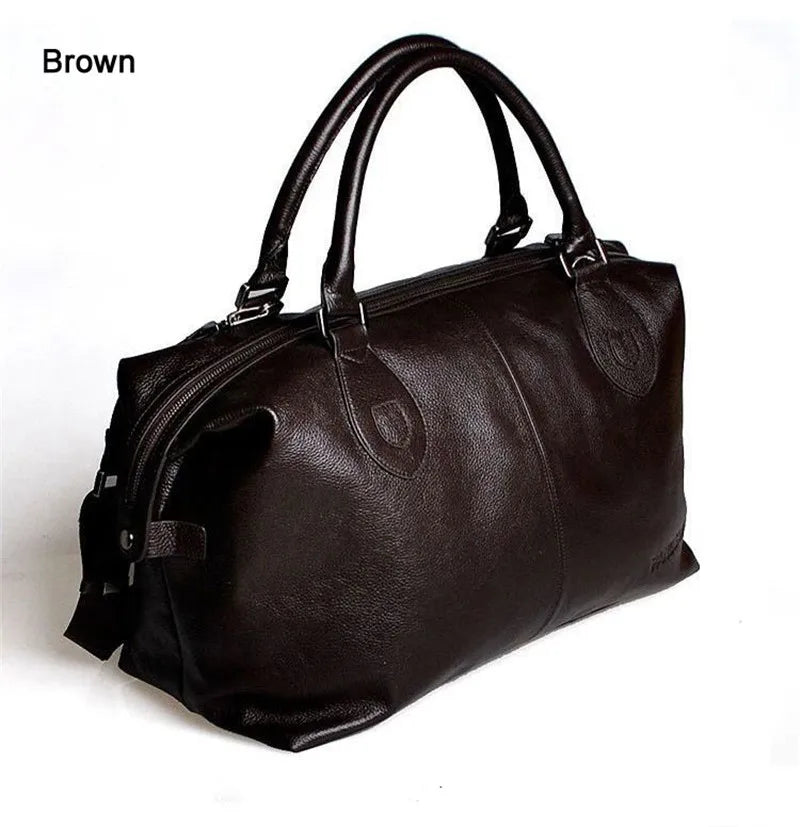 M&T Wear - New Fashion Genuine Leather Travel Duffle Bag & Weekend Tote