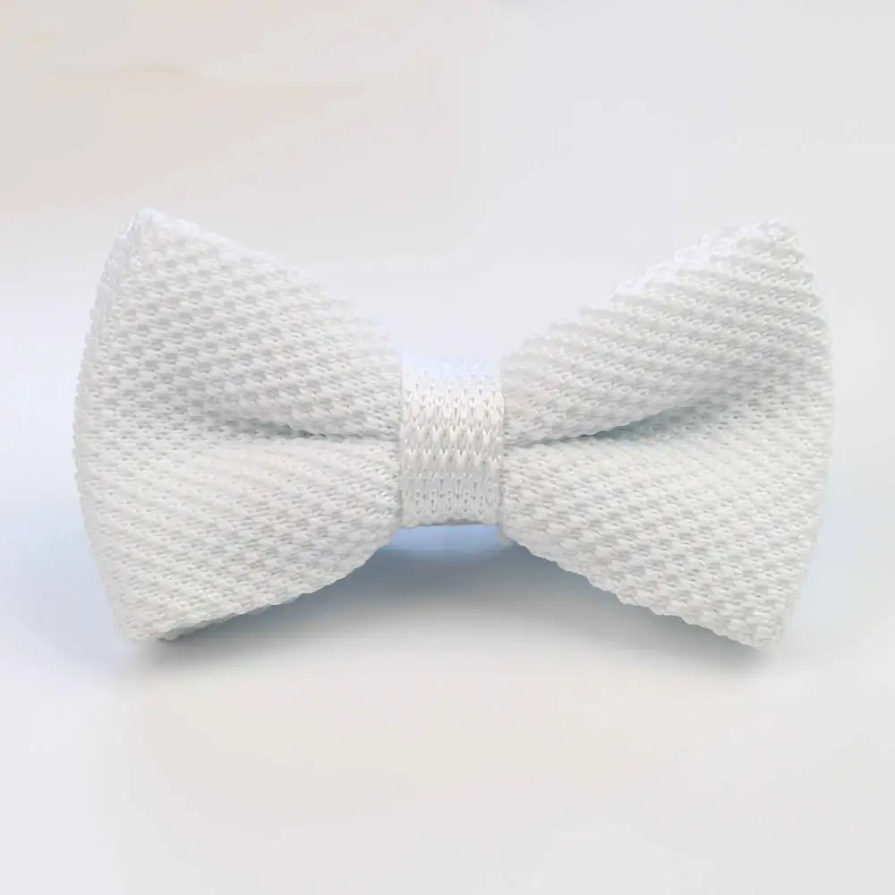 M&T Wear - Knitted Solid Color Tuxedo Bow Tie (Single/Double Deck)