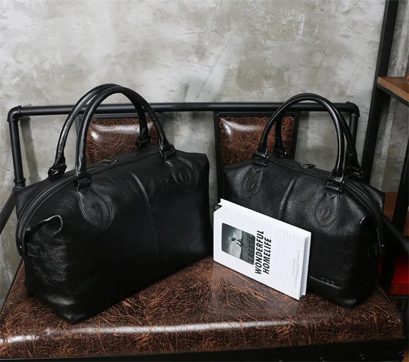M&T Wear - New Fashion Genuine Leather Travel Duffle Bag & Weekend Tote