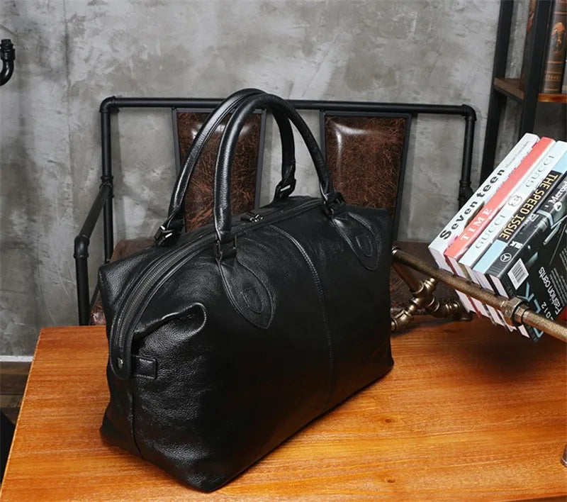 M&T Wear - New Fashion Genuine Leather Travel Duffle Bag & Weekend Tote