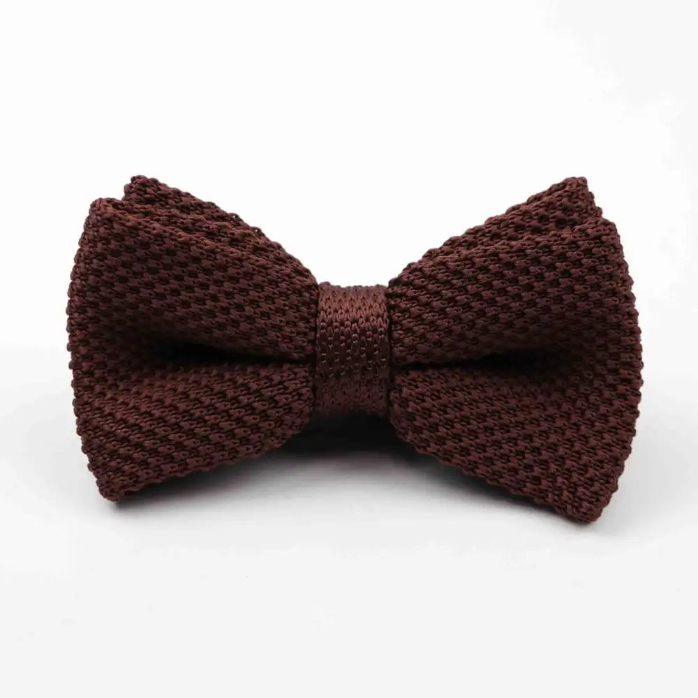 M&T Wear - Knitted Solid Color Tuxedo Bow Tie (Single/Double Deck)