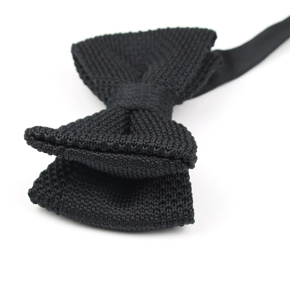 M&T Wear - Knitted Solid Color Tuxedo Bow Tie (Single/Double Deck)