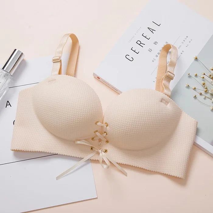 M&T Wear - Bras for women Rope straps Palm support Steel-free bra with air-permeable bra One-piece Lattice push up sexy bra 80A 80B 80C 85C