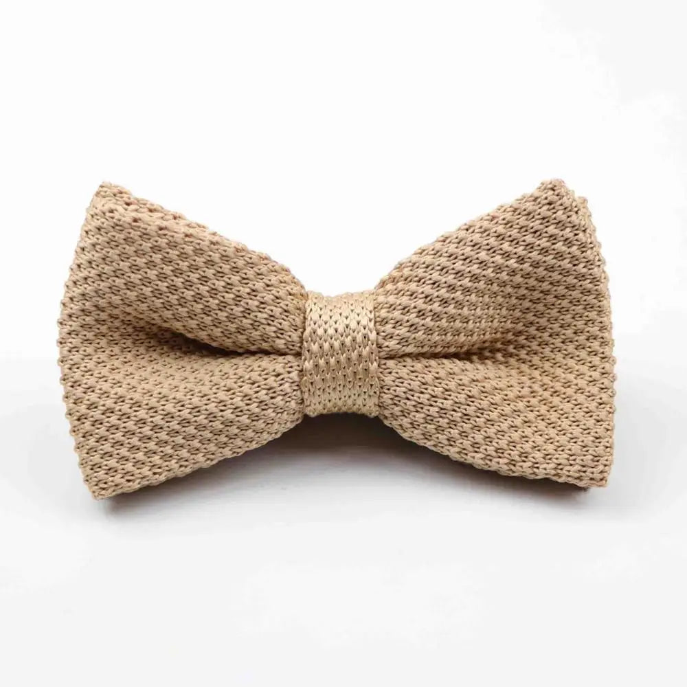 M&T Wear - Knitted Solid Color Tuxedo Bow Tie (Single/Double Deck)