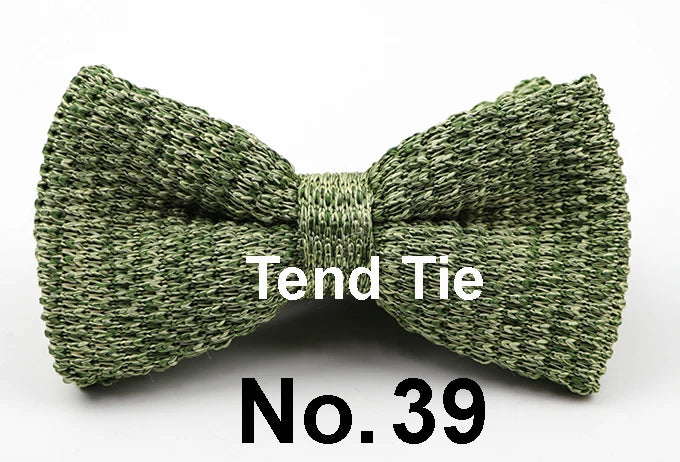 M&T Wear - Knitted Solid Color Tuxedo Bow Tie (Single/Double Deck)