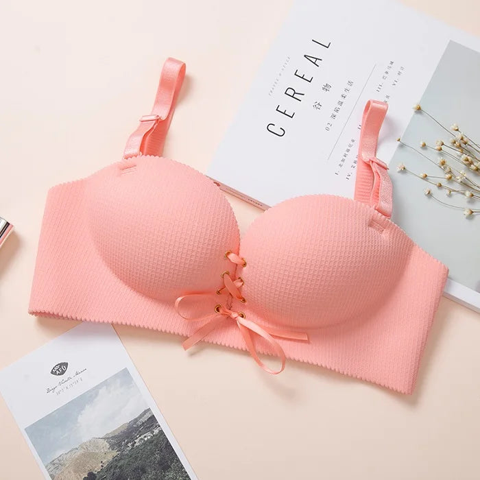 M&T Wear - Bras for women Rope straps Palm support Steel-free bra with air-permeable bra One-piece Lattice push up sexy bra 80A 80B 80C 85C
