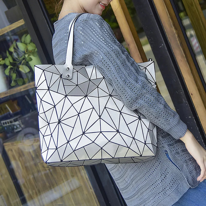 M&T Wear - Women’s Luxury Geometry Hologram Tote