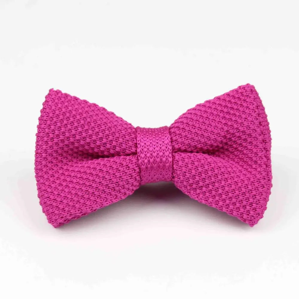 M&T Wear - Knitted Solid Color Tuxedo Bow Tie (Single/Double Deck)