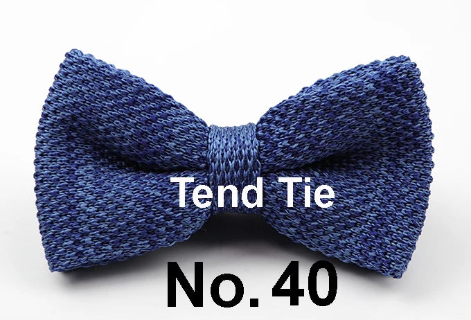 M&T Wear - Knitted Solid Color Tuxedo Bow Tie (Single/Double Deck)