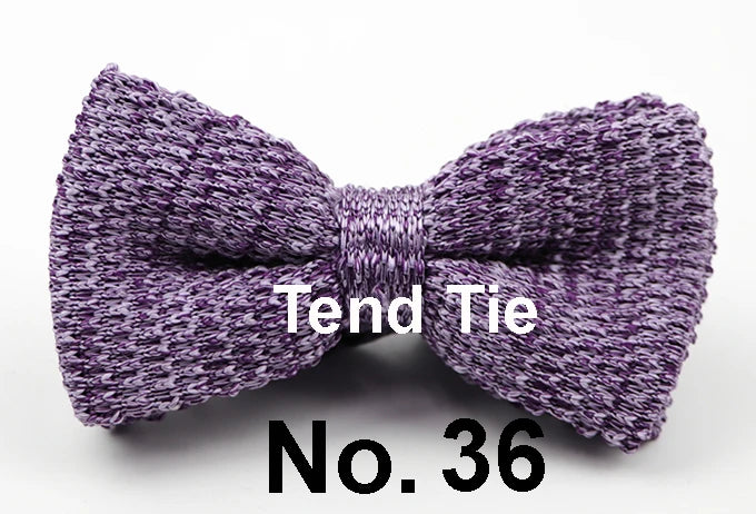 M&T Wear - Knitted Solid Color Tuxedo Bow Tie (Single/Double Deck)