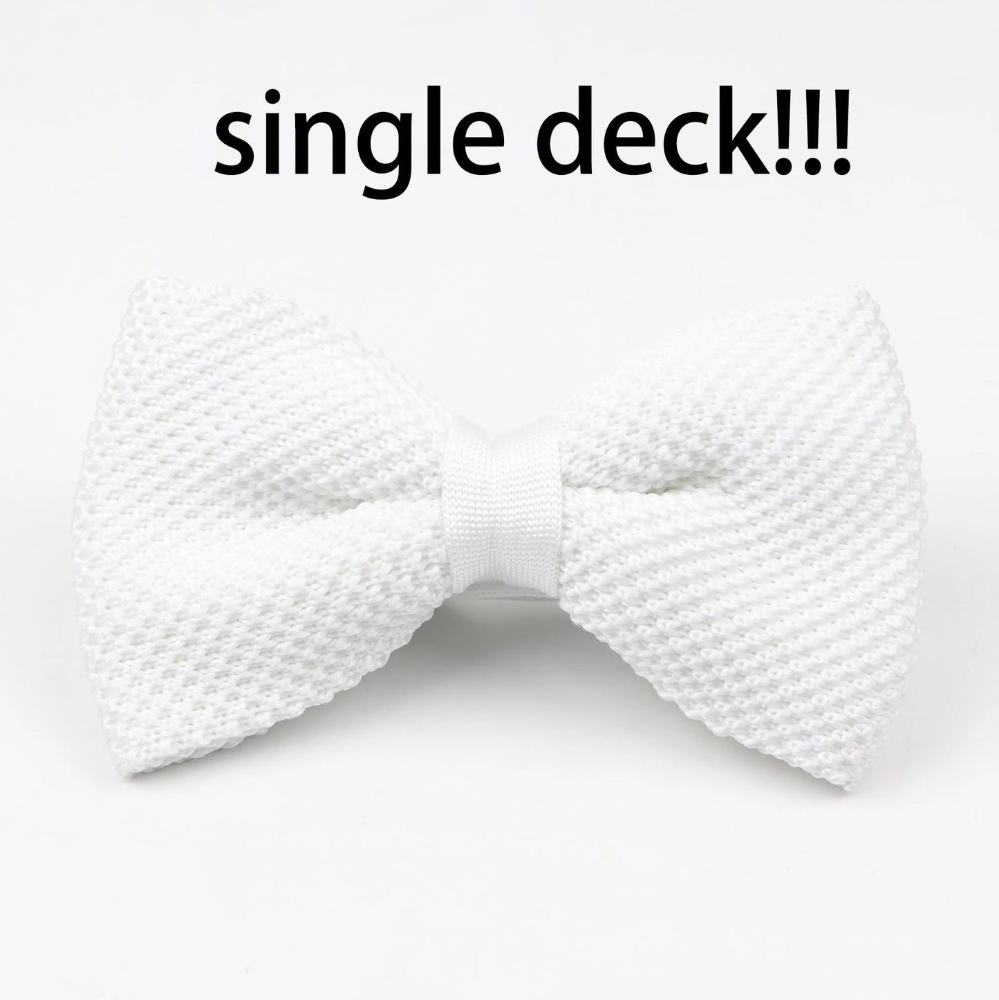 M&T Wear - Knitted Solid Color Tuxedo Bow Tie (Single/Double Deck)
