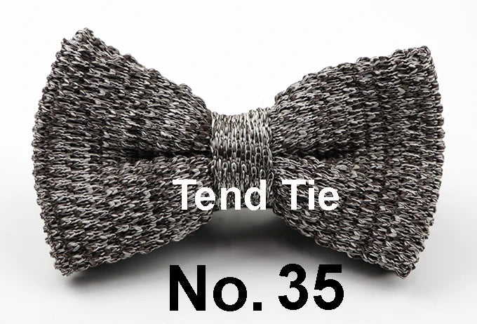 M&T Wear - Knitted Solid Color Tuxedo Bow Tie (Single/Double Deck)