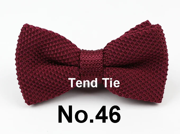 M&T Wear - Knitted Solid Color Tuxedo Bow Tie (Single/Double Deck)