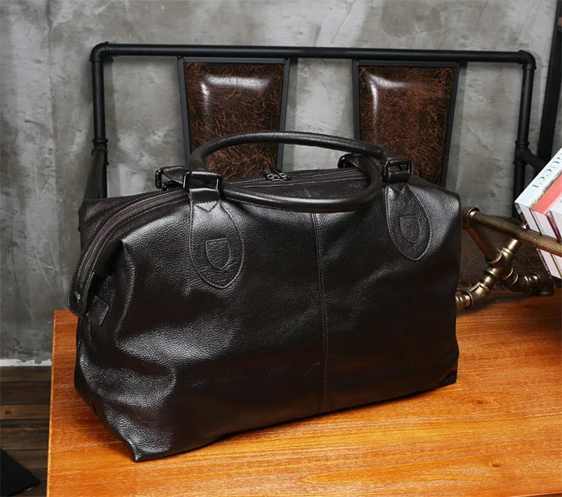 M&T Wear - New Fashion Genuine Leather Travel Duffle Bag & Weekend Tote