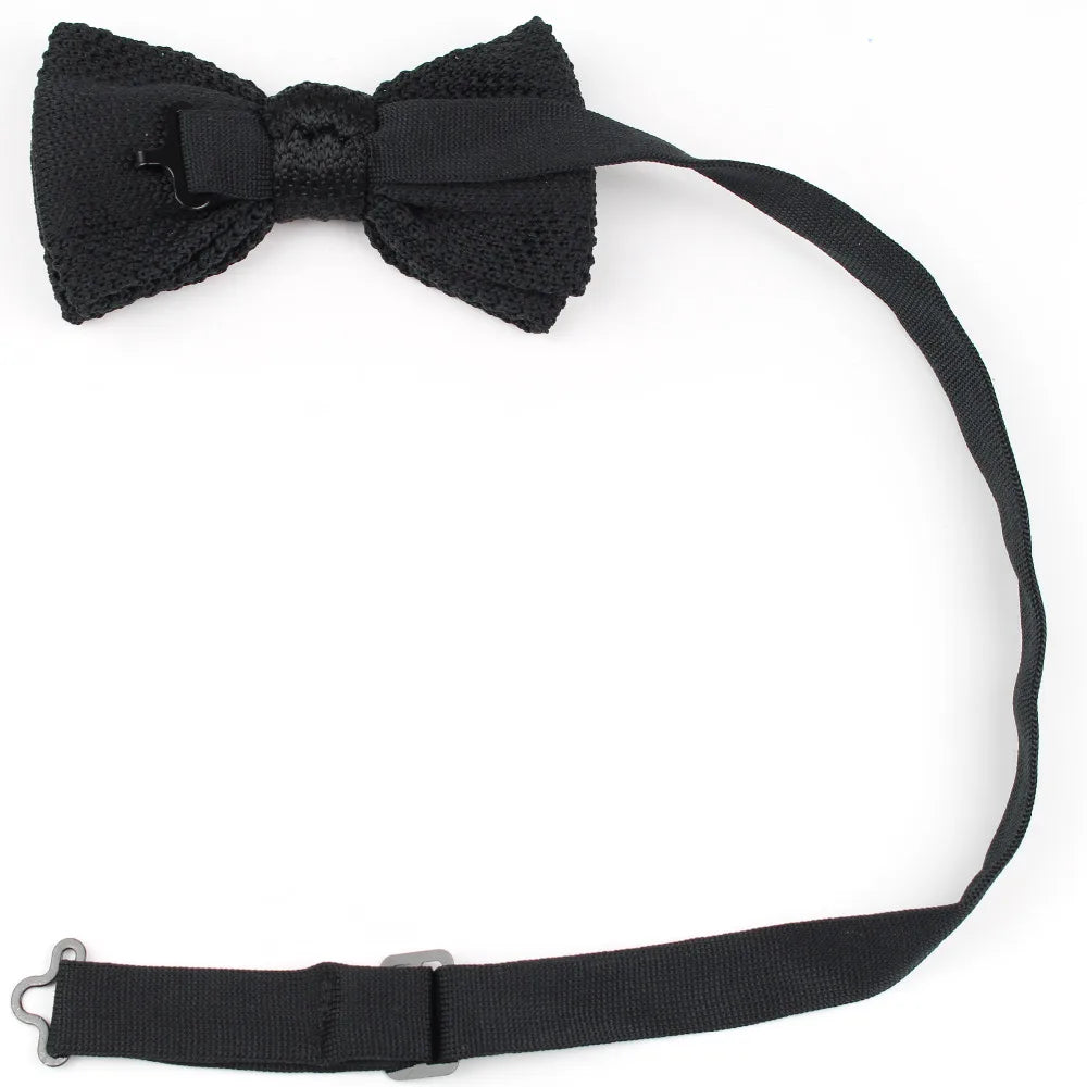 M&T Wear - Knitted Solid Color Tuxedo Bow Tie (Single/Double Deck)