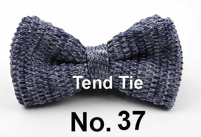M&T Wear - Knitted Solid Color Tuxedo Bow Tie (Single/Double Deck)