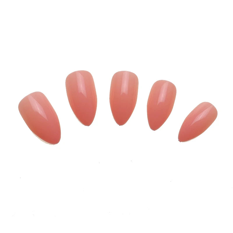 M&T Wear – 100PCS Claw-Shaped Full-Cover False Nails | Glossy White, Red, Orange & Natural