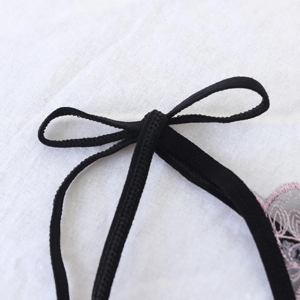 M&T Wear - Embroidered Lace Sexy Transparent Panties for Women