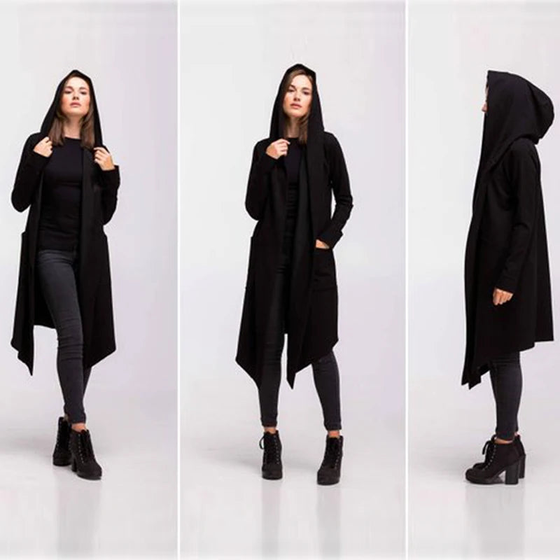 Oversized Hooded Cardigan Jacket - Unisex Spring Warm Coat, Solid Color Hoodie for Men & Women