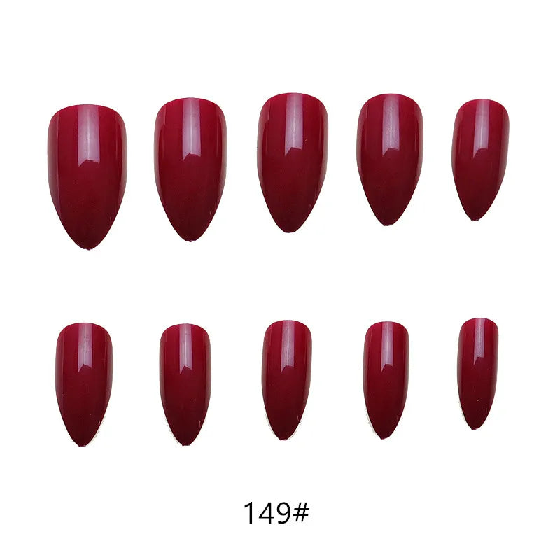M&T Wear – 100PCS Claw-Shaped Full-Cover False Nails | Glossy White, Red, Orange & Natural