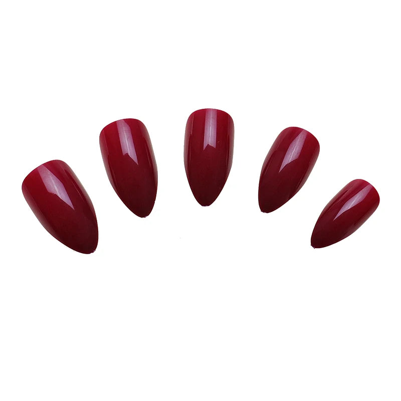M&T Wear – 100PCS Claw-Shaped Full-Cover False Nails | Glossy White, Red, Orange & Natural
