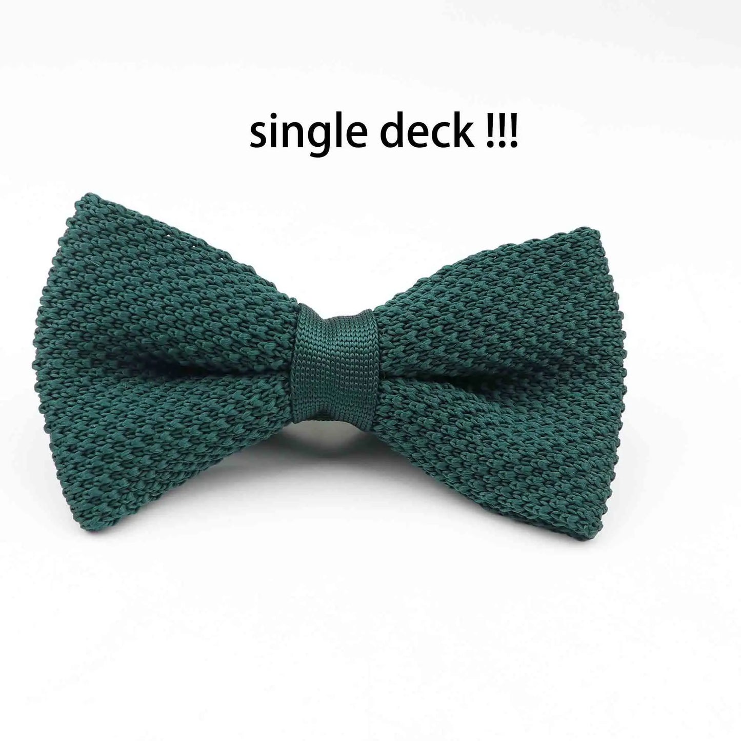 M&T Wear - Knitted Solid Color Tuxedo Bow Tie (Single/Double Deck)