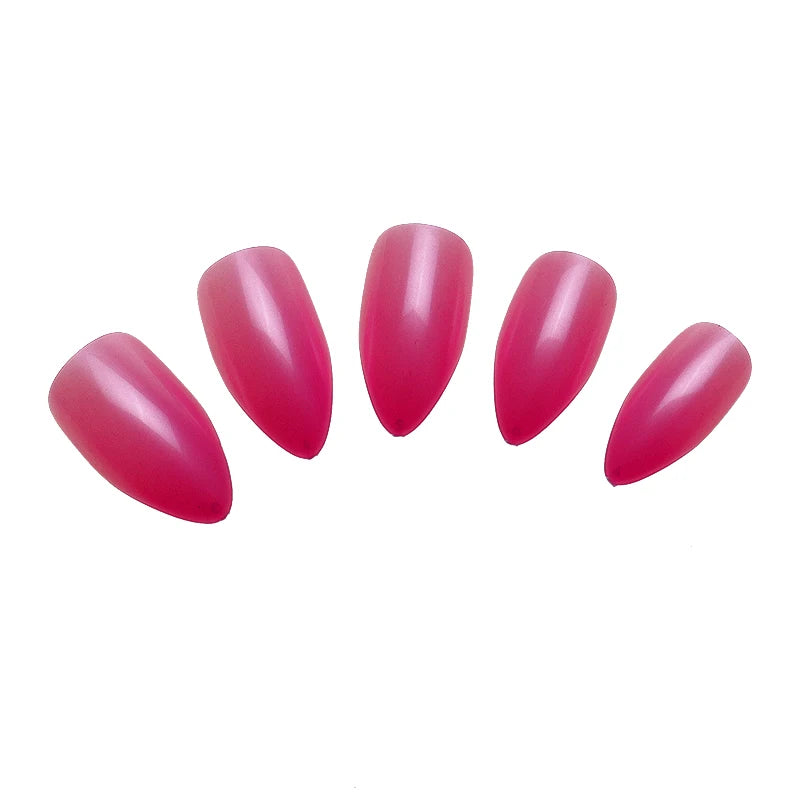 M&T Wear – 100PCS Claw-Shaped Full-Cover False Nails | Glossy White, Red, Orange & Natural