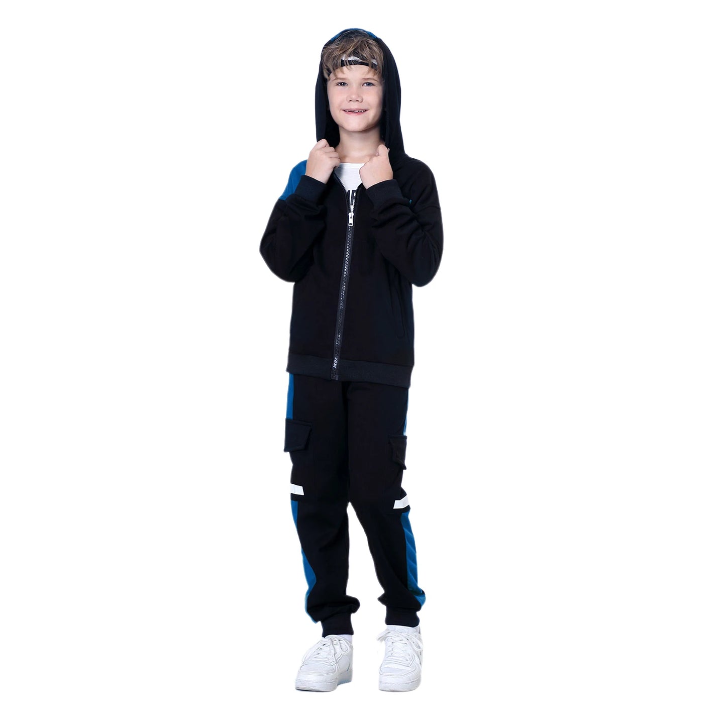 M&T Wear - Kids Tracksuits, Teen Boys School Sweat suits Fashion Cotton Hooded Tops + Pants Set,Soft Children's Long Sleeve Sportswear