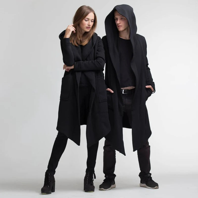 Oversized Hooded Cardigan Jacket - Unisex Spring Warm Coat, Solid Color Hoodie for Men & Women