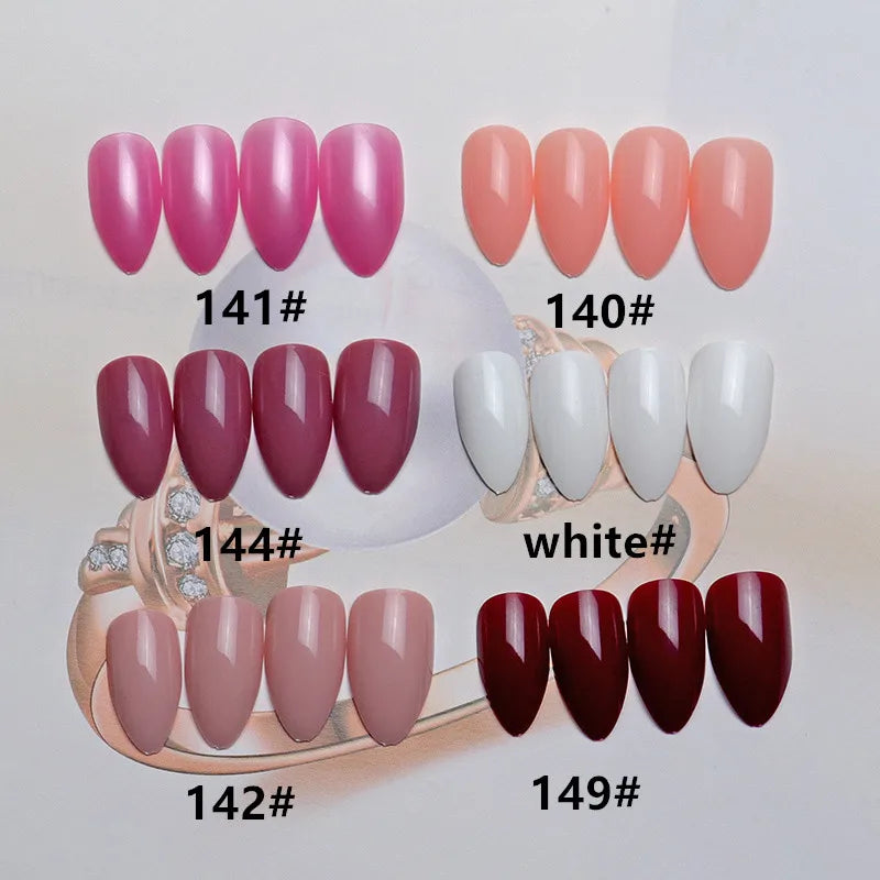 M&T Wear – 100PCS Claw-Shaped Full-Cover False Nails | Glossy White, Red, Orange & Natural