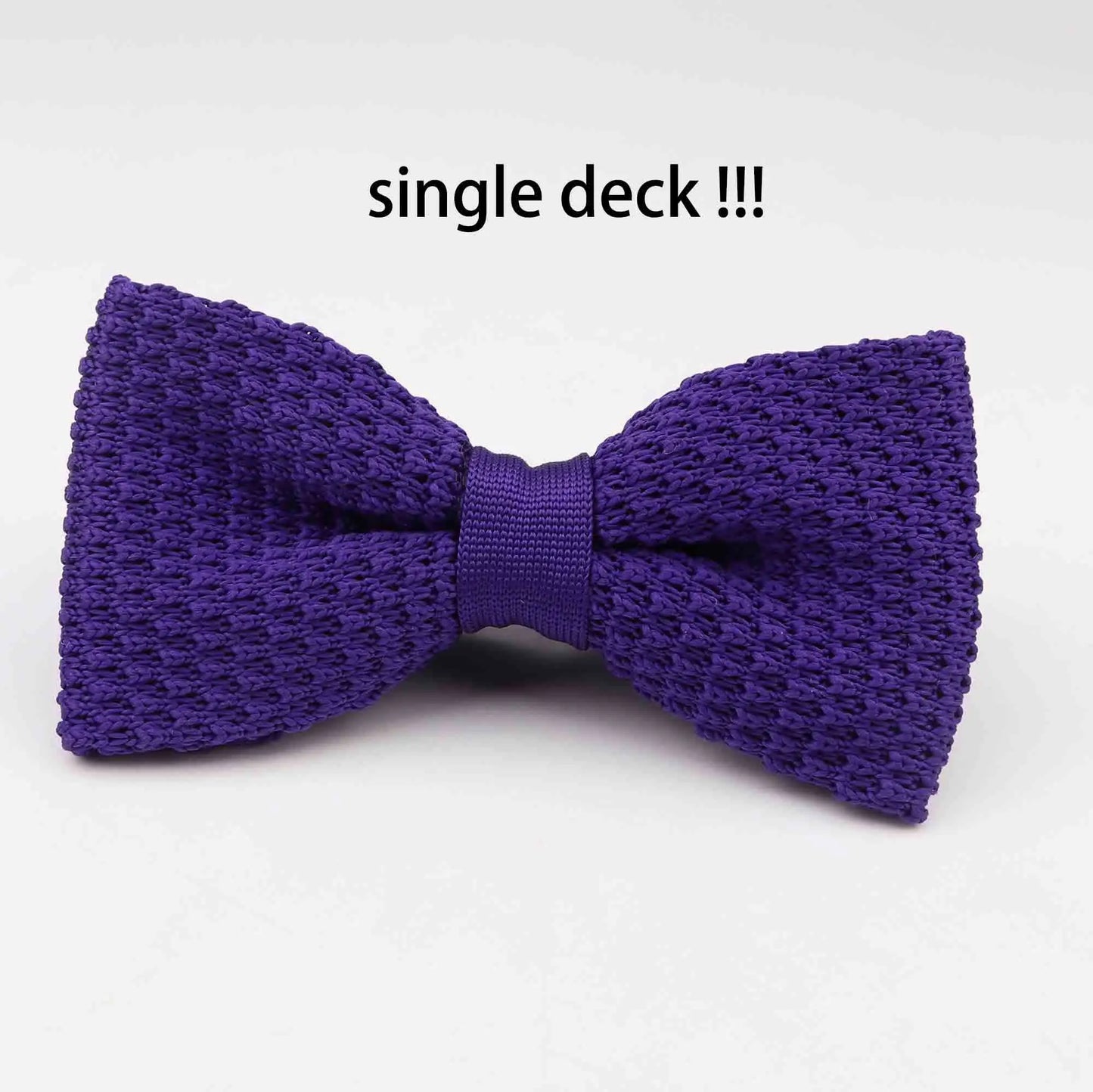 M&T Wear - Knitted Solid Color Tuxedo Bow Tie (Single/Double Deck)