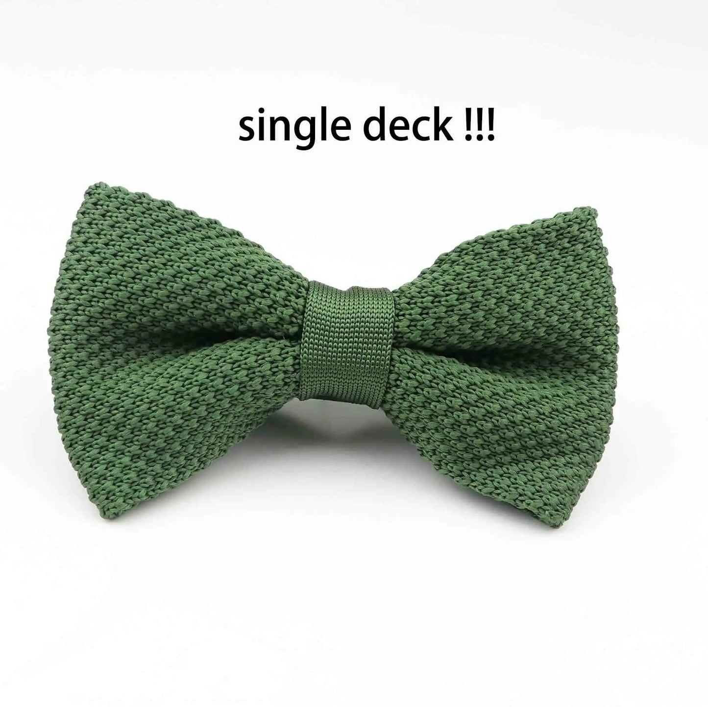 M&T Wear - Knitted Solid Color Tuxedo Bow Tie (Single/Double Deck)