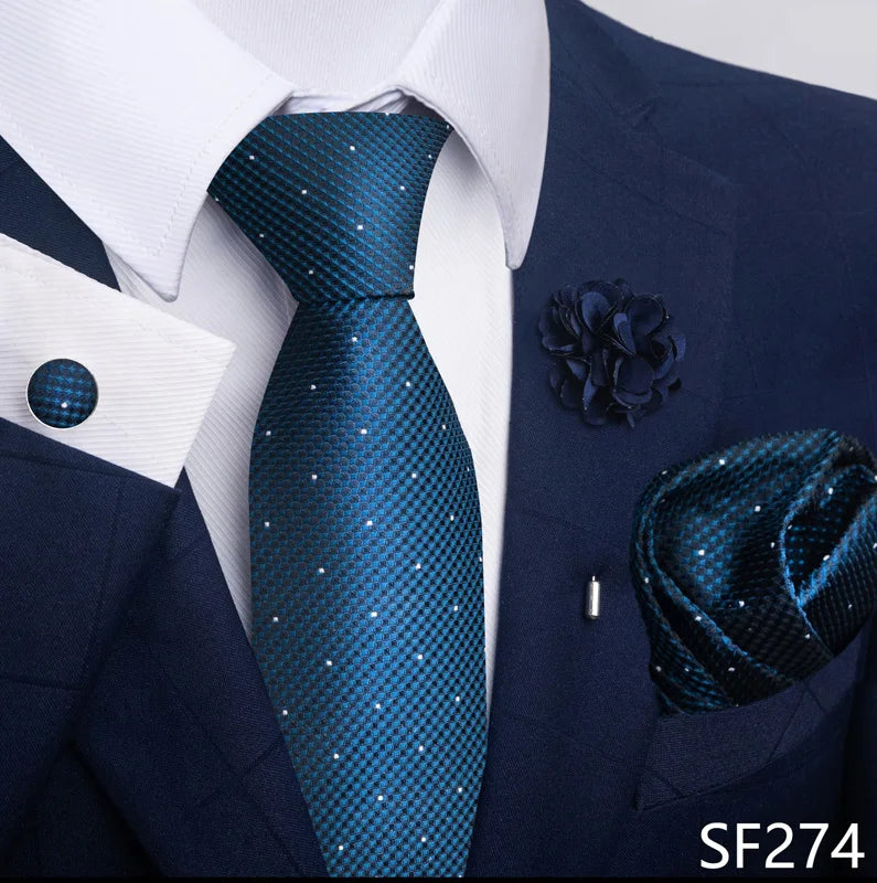 M&T Wear - Luxury Paisley Floral Tie & Accessory Set