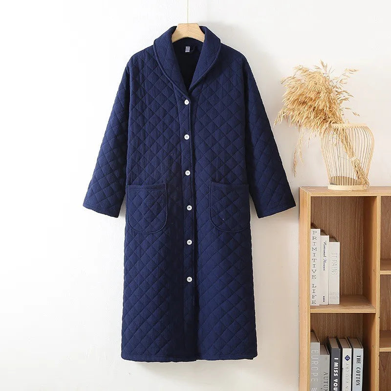 M&T Wear - Warm Cotton Padded Winter Bathrobe
