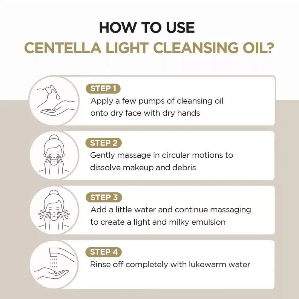 M&T Wear – Centella Deep Cleansing Oil 200ml for Sensitive & Pore Care