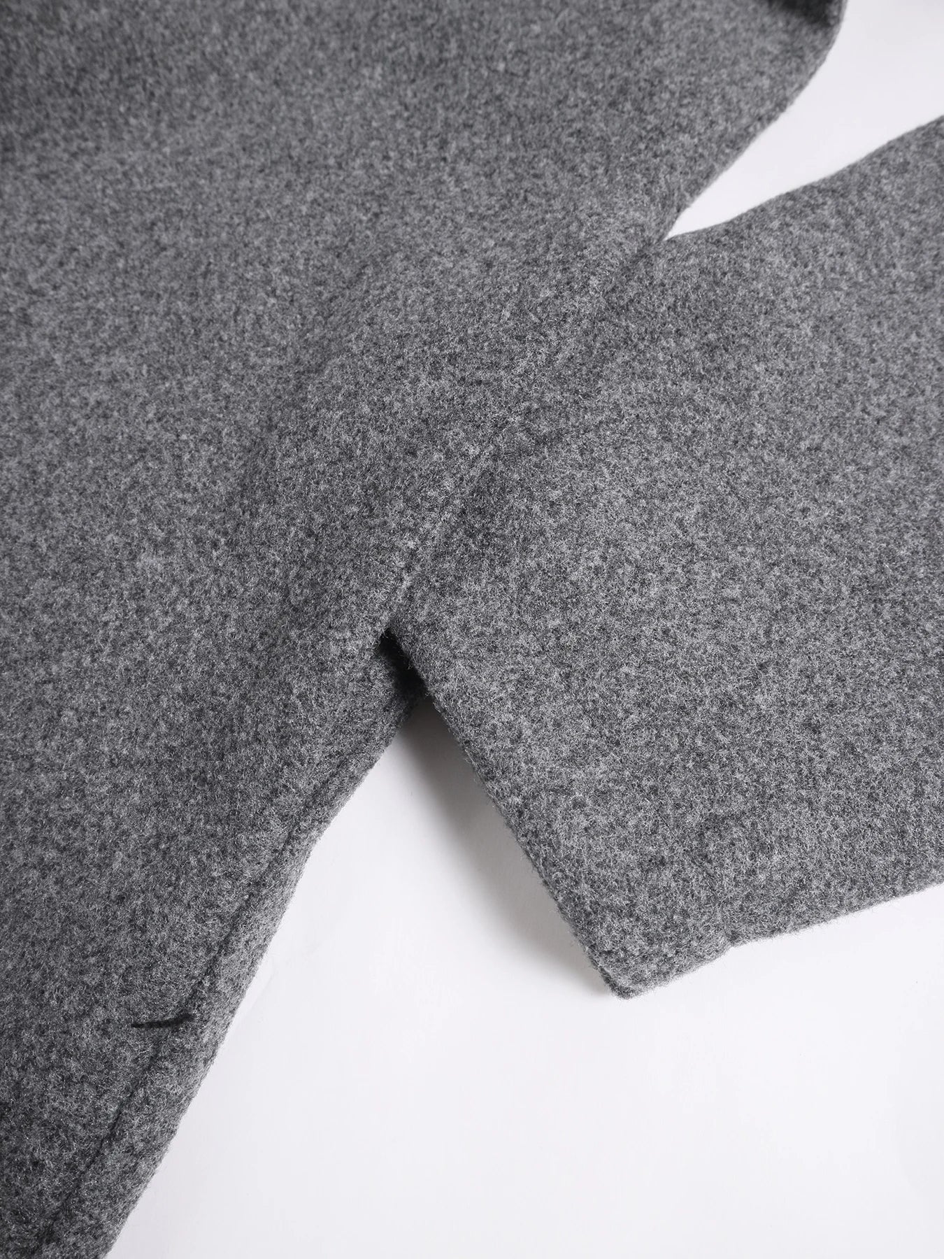 M&T Wear - Casual Loose-Fitting Long Woolen Coat with Double Button Front