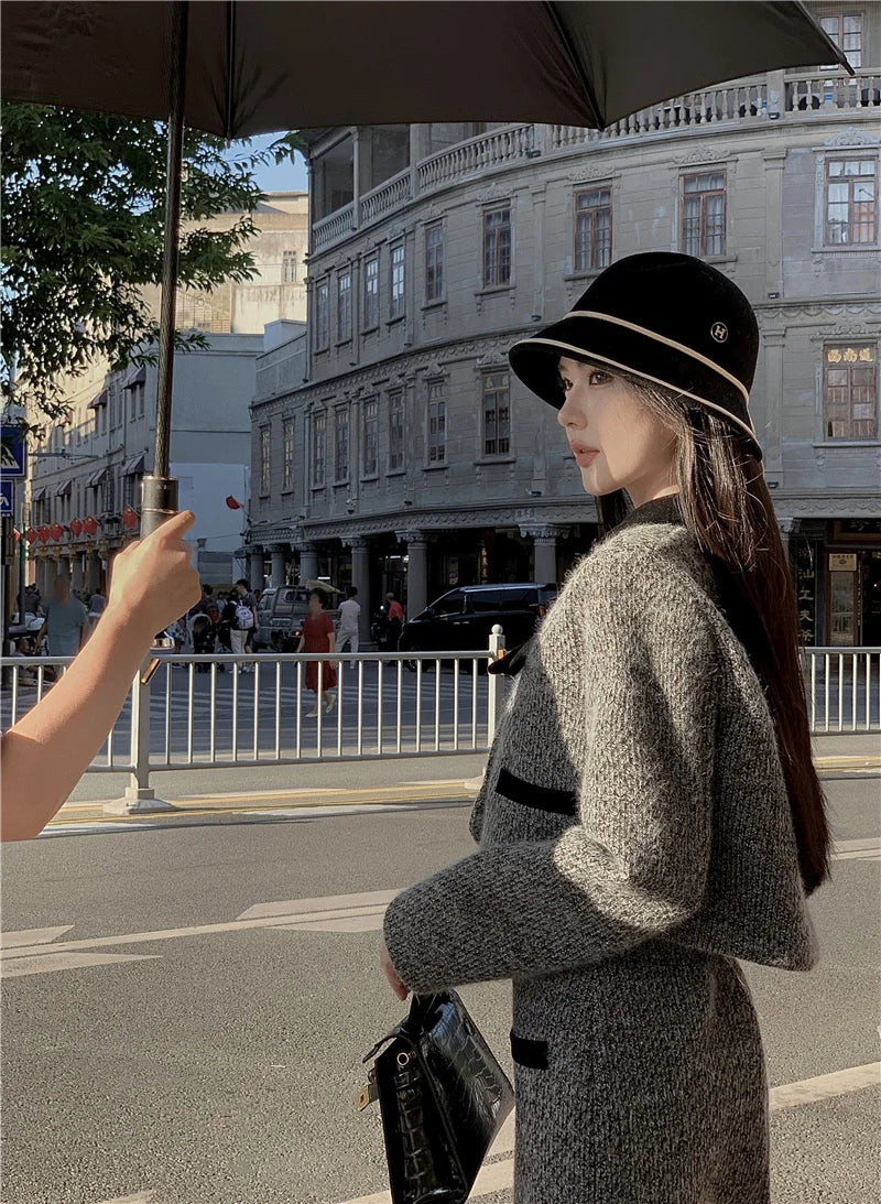 M&T Wear - Sweet Fashion Thickened 2-Piece Skirt Set