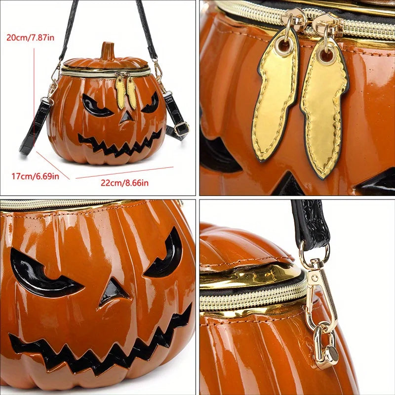 M&T Wear – Pumpkin Crossbody Bag | Funny Halloween Novelty Purse for Women
