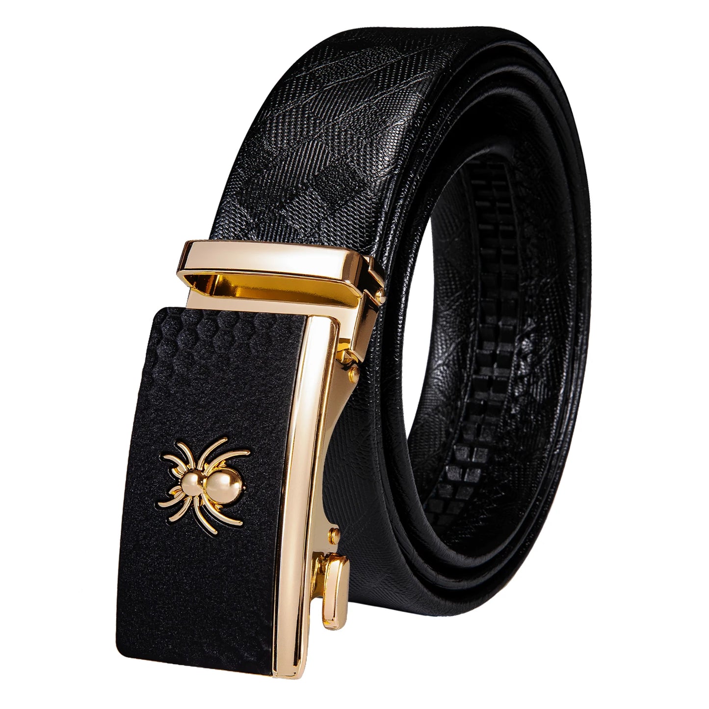M&T Wear - Luxury Gold Buckle Cowskin Genuine Leather Belt