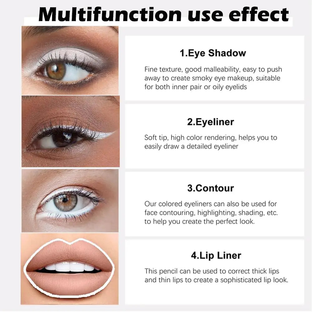 M&T Wear - Waterproof Gel Eyeliner (White)