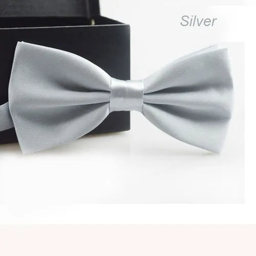 Classic Men Bowtie Boys Grils Children Bow Tie Fashion Solid Color Green Red Black White Green Wedding Ties Accessories