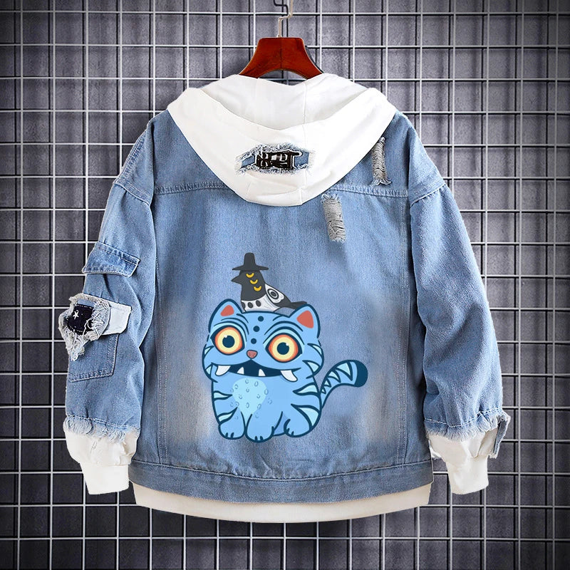 M&T Wear - Kids Denim Jacket Anime Kpop Demon Hunter Saja Boys New Autumn Sweatshirts Hooded Coats Fashion  Adult Casual Streetwear Clothes