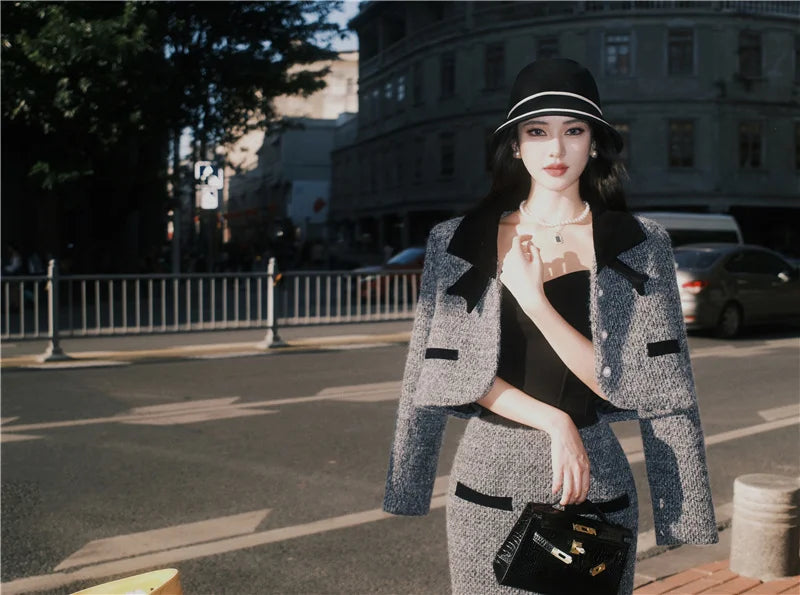 M&T Wear - Sweet Fashion Thickened 2-Piece Skirt Set