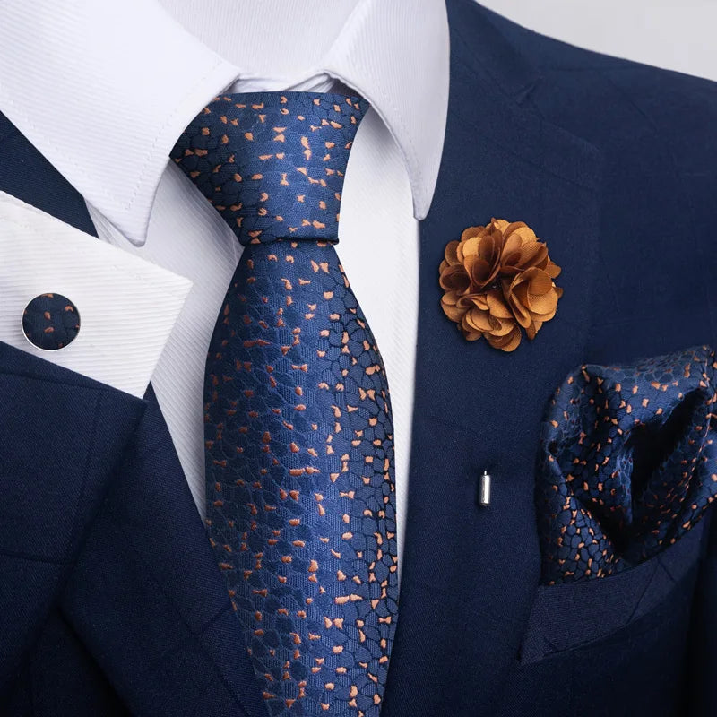 M&T Wear - Luxury Paisley Floral Tie & Accessory Set