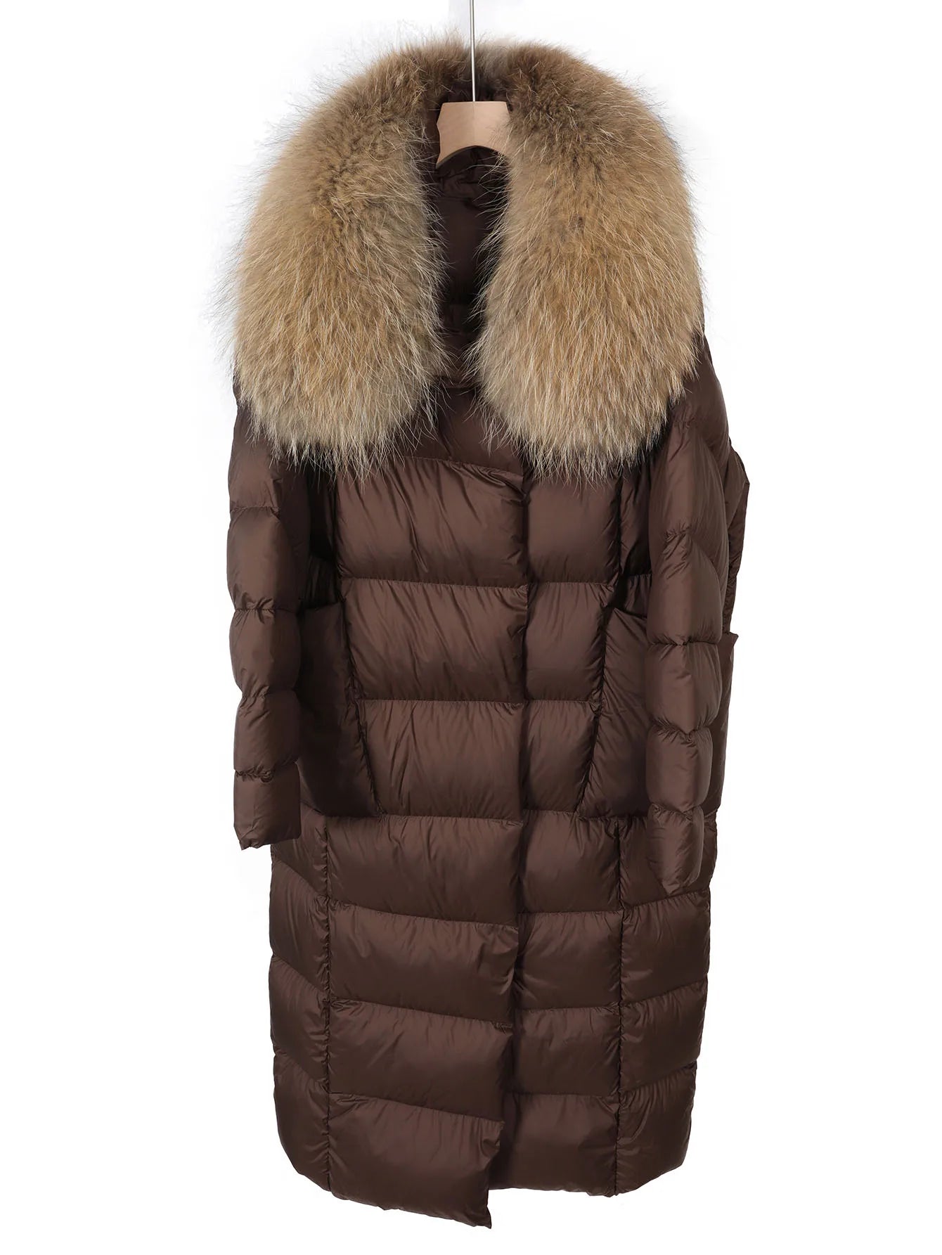 M&T Wear - The Ultimate Luxury Knee-Length White Down Puffer Coat